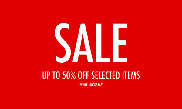 Sales up to 50% off selected items