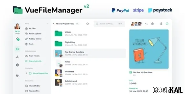 Vue File Manager v2.2.7 nulled - Store, Share & Get Files Instantly
