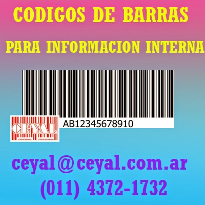 CODIGOS DE BARRAS PARA INFORMACION INTERNA