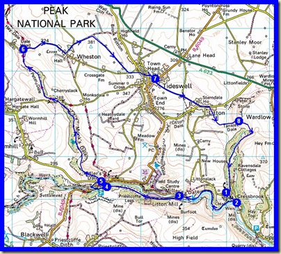 Our route - 17km, 750 metres ascent, 6 hours