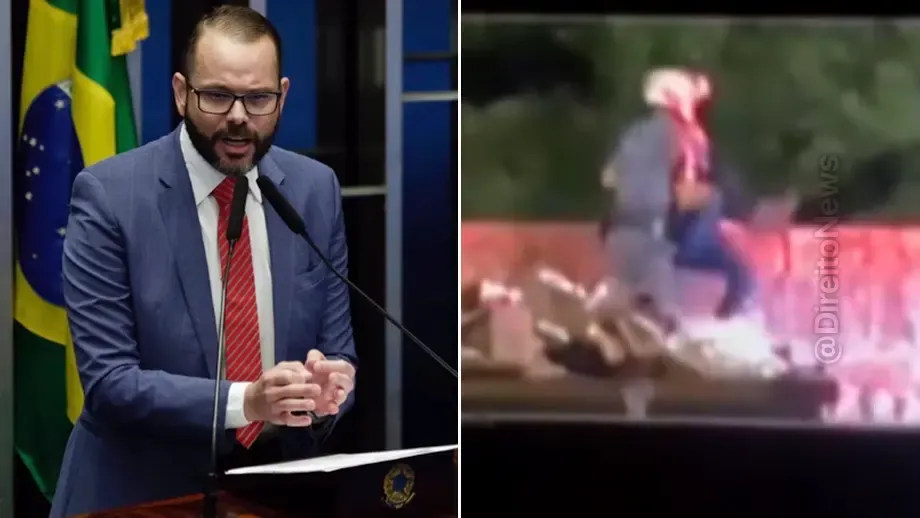 video senador defende pm que jogou homem ponte nao foi penhasco