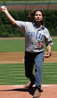 Eddie Vedder Throwing Out The First Pitch At A Chicago Cubs Baseball Game