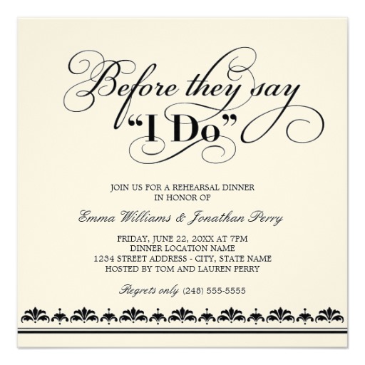 when do you send out wedding rehearsal dinner invitations