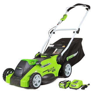 GreenWorks 25322 G-Max Cordless Lawn Mower, review plus buy at low price, top best cordless battery powered lawn mowers