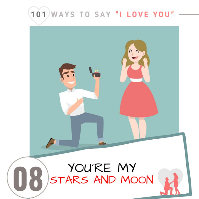 You are my stars and moon! -100+ Creative Ways to Say I Love You - Funny, Romantic, Cute, True, Sweet, Her, Him, girlfriend, boyfriend, couple memes pictures, photos, images, pics, captions, quotes, wishes, quotes, SMS, status, messages.