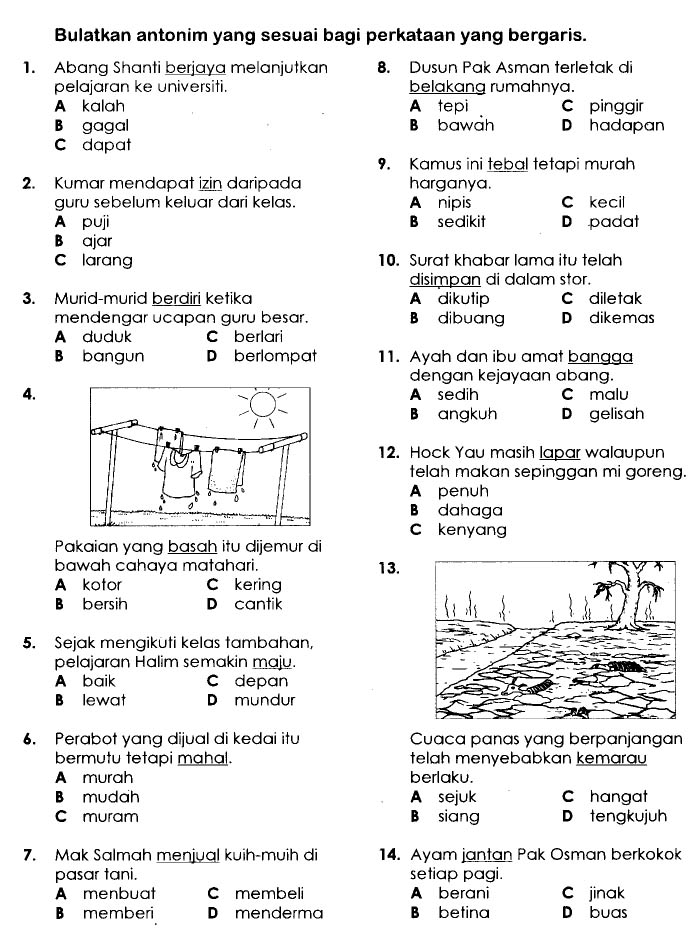 Marilah Belajar Bahasa Malaysia: Latihan