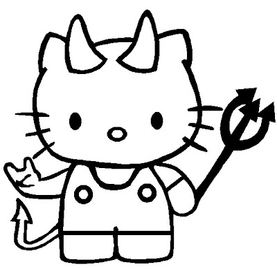 HELLO KITTY COLORING PAGES