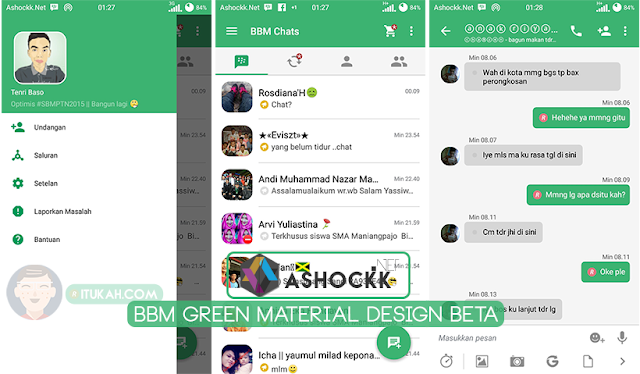 Download BBM Green Material Design Beta v2.9 Apk - HUSEIN WEB