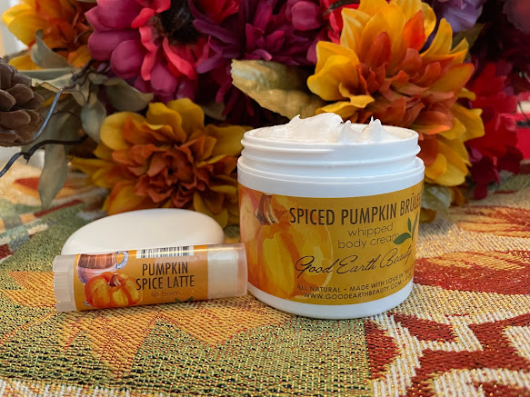 Good Earth Beauty Exclusives: Spiced Pumpkin Brûlée Body Cream & Pumpkin Spice Lip Balm