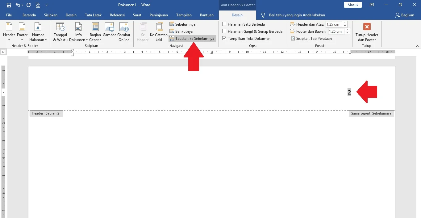 Cara Membuat Nomor Halaman Berbeda Pada Microsoft Word 10