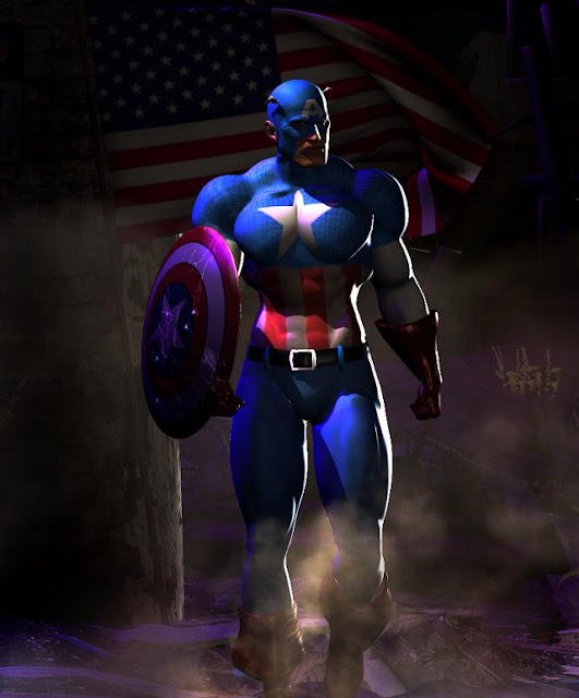 Captain America 3d character