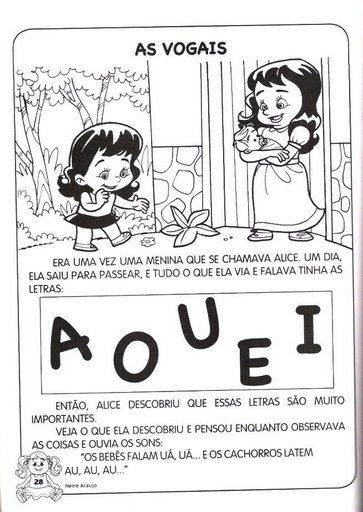 Atividades de Português para Alfabetização - as vogais