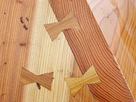 wooden dovetail keys join sabani boat planks