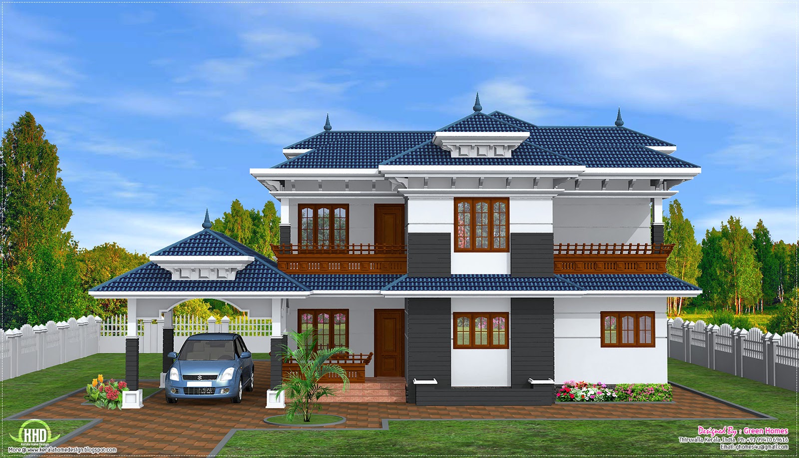 2 storey Kerala style home design | House Design Plans