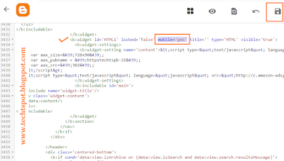 make Blogger widgets visible in Mobile view 3