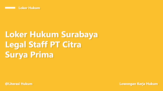 Loker Hukum surabaya