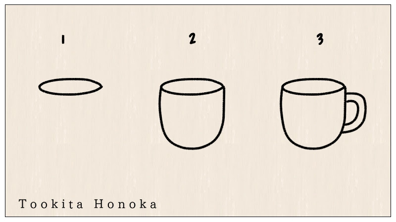 簡単かわいい コーヒーカップのイラストの描き方 手書き ボールペン 手帳用 遠北ほのかのイラストサイト 簡単かわいい コーヒーカップのイラストの描き方 手書き ボールペン 手帳用 遠北ほのかのイラストサイト