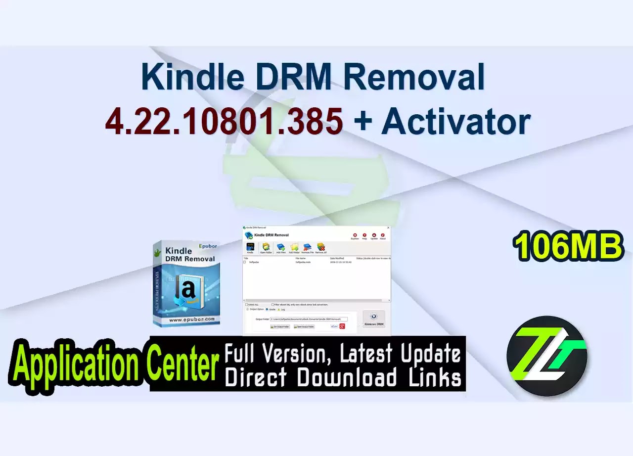 Kindle DRM Removal 4.22.10801.385 + Activator