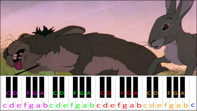 Bright Eyes / Art Garfunkel (Watership Down) Piano / Keyboard Easy Letter Notes for Beginners