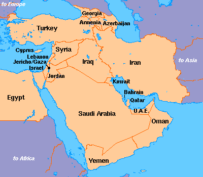 map of middle east and europe. map of middle east and europe.