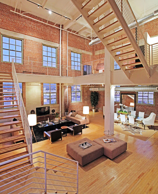 Photo of modern penthouse interiors in the loft