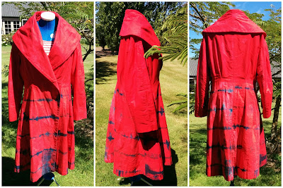 Creates Sew Slow: Vogue 1321 Donna Karan Red Shibori Coat