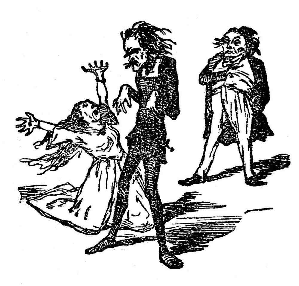 overacting in 1855 theater, a funny cartoon