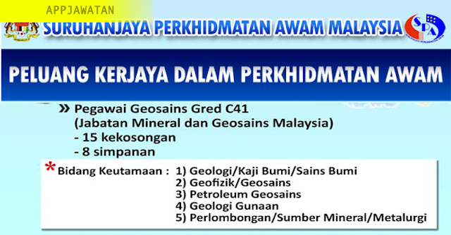 Jawatan Kosong di Jabatan Mineral dan Geosains Malaysia