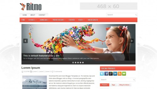 Ritmo is a free blogger template