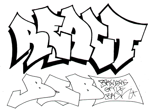 Graffiti letters black art