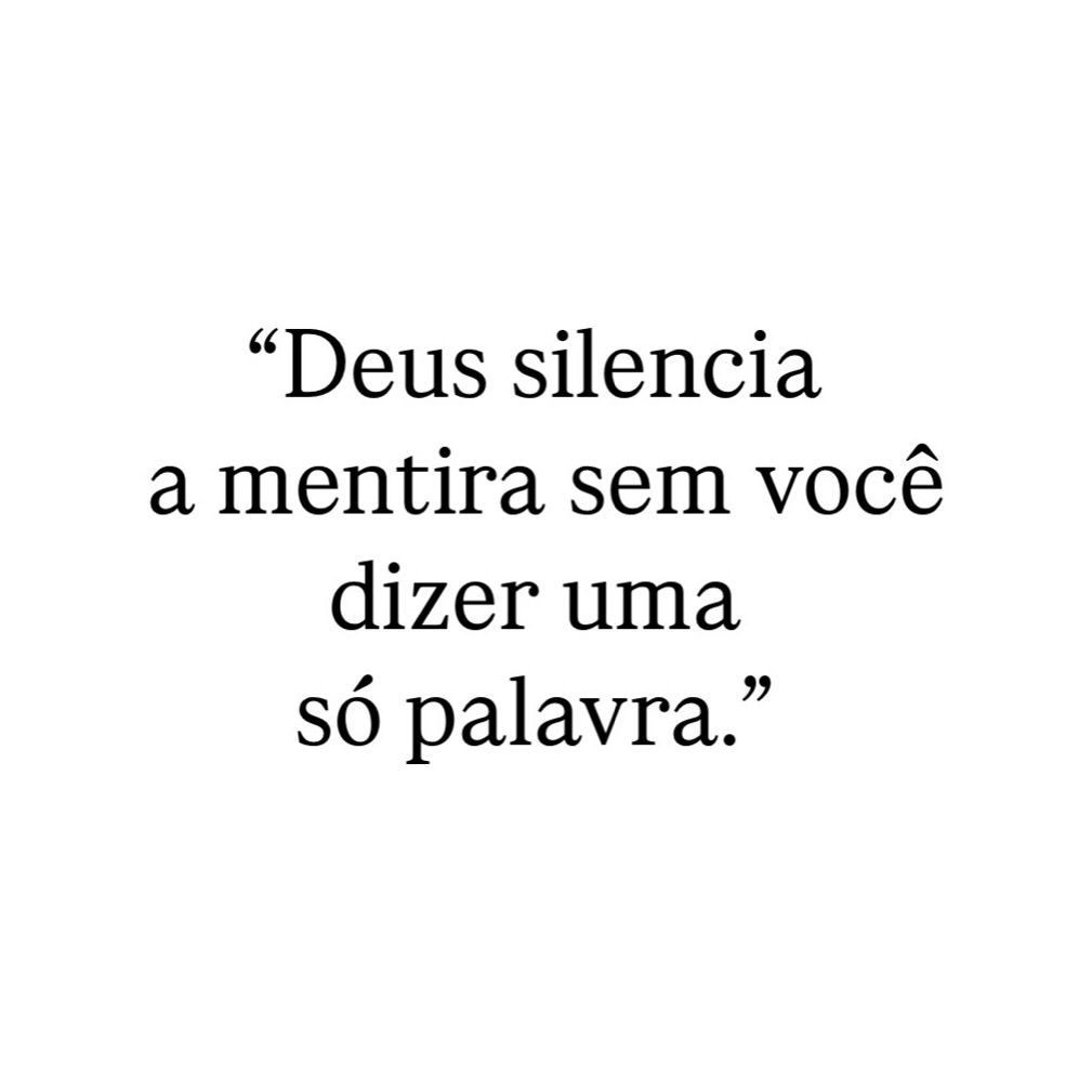 Deus silencia a mentira sem você dizer uma só palavra. Deus silencia a mentira sem você dizer uma só palavra.
