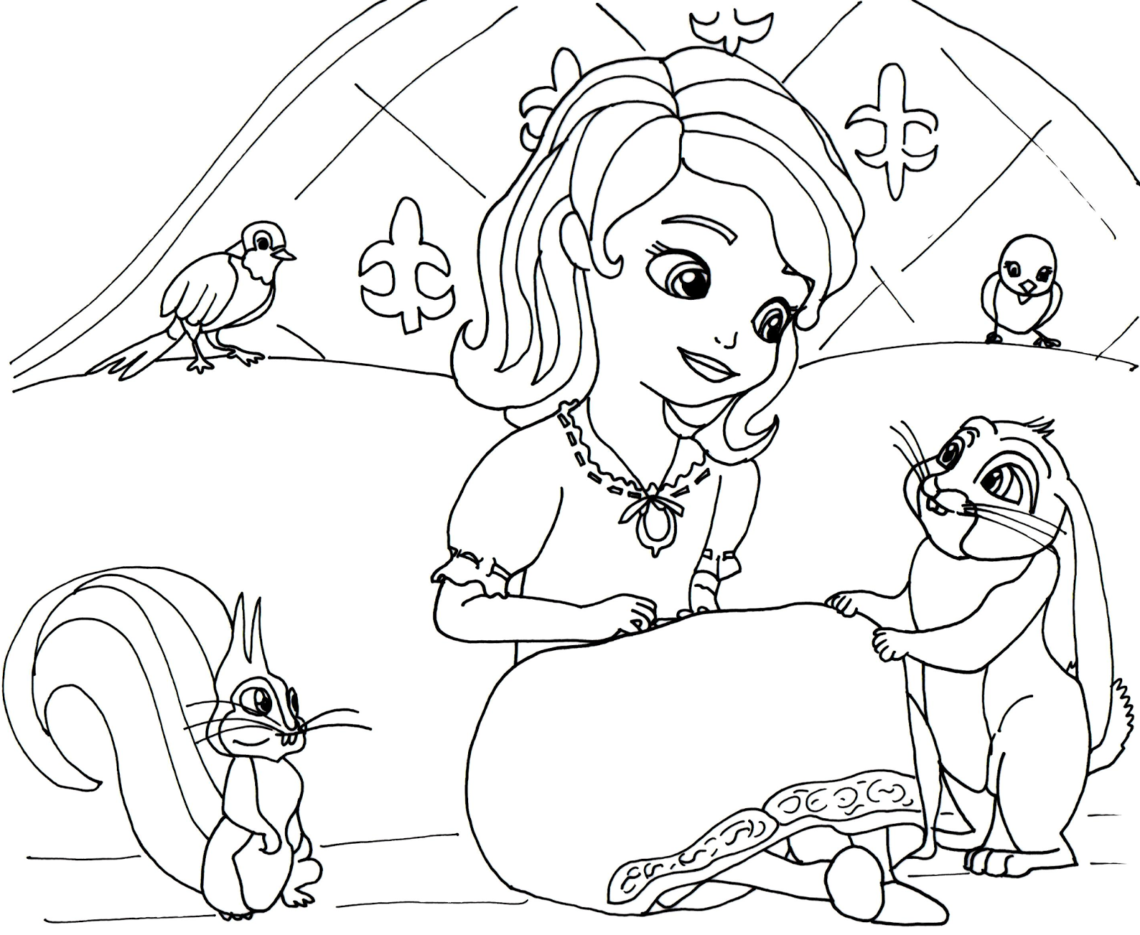 Sofia The First Coloring Pages: Sofia the First Coloring Page with