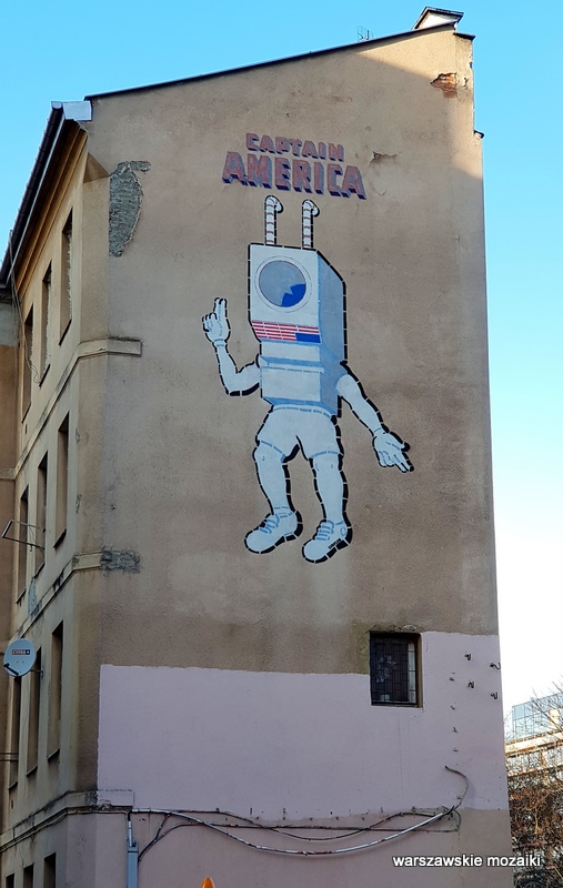 Warszawa Warsaw warszawskie murale streetart street  Captain America