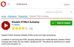 disable autoplay video in opera