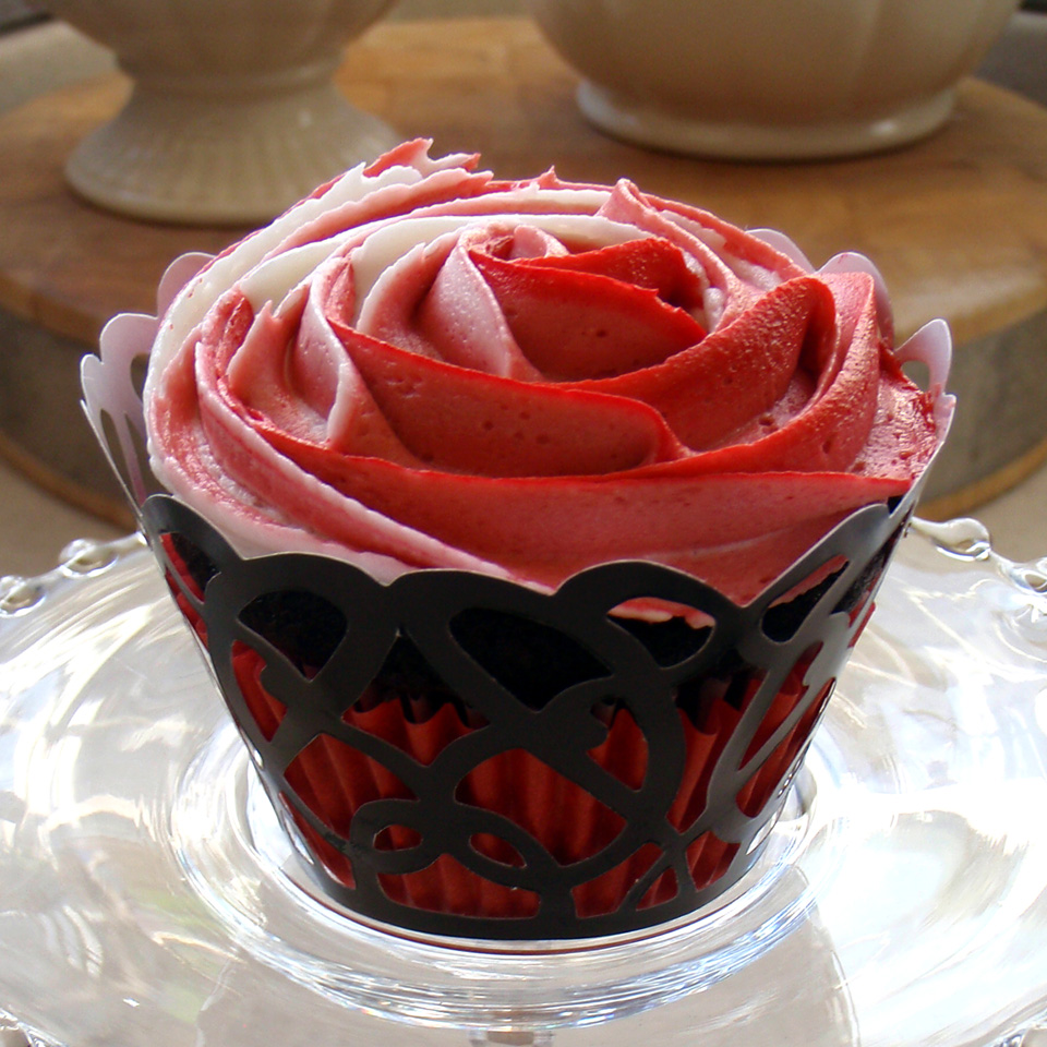 Rose Cupcake Wedding Cake