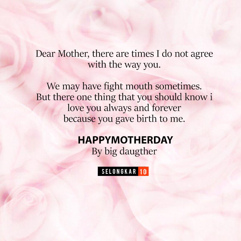 20 Rangkaian Kata Ucapan Sempena Hari Ibu Love U Mom 