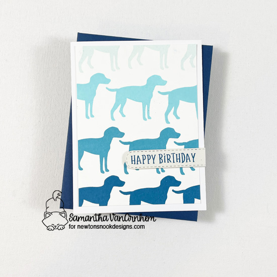 Bold Birthday Dog Card by Samantha Van Arnhem | Furr-ever Friends Stamp Set, Birthday Roundabout Stamp Set and Banner Trio Die Set by Newton's Nook Designs #newtonsnook #handmade