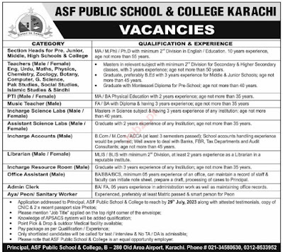 ASF new jobs 2023