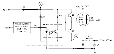 High voltage Bucking Regulator Circuit Diagram