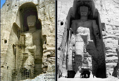 Буддийские статуи в Бамианской долине. Разрушена.