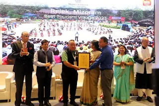 In a celebration held at Bharat Mandapam, New Delhi, the World Tourism Day marked the recognition of Reiek Village as the Best Tourism Village of India, receiving the prestigious Gold Award. Reiek Village proudly stands among the top five villages in India honored with this accolade. The award was presented to Pu Robert Romawia Royte, Tourism Minister of Mizoram, on behalf of the village and the state.