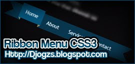 Ribbon menu CSS3