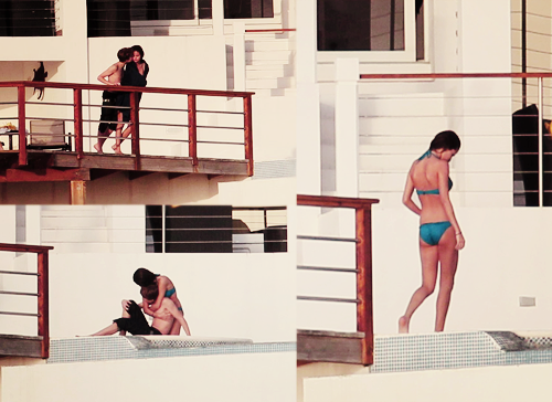 justinbieber selenagomez kissing stlucia 01 Pictures of Justin Bieber and
