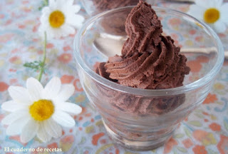 Mousse de agua y chocolate