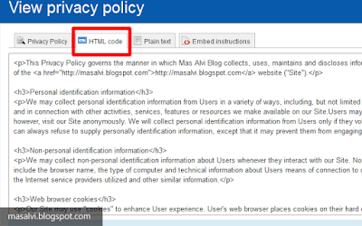 Cara Mudah Dan Cepat Membuat Privacy Policy