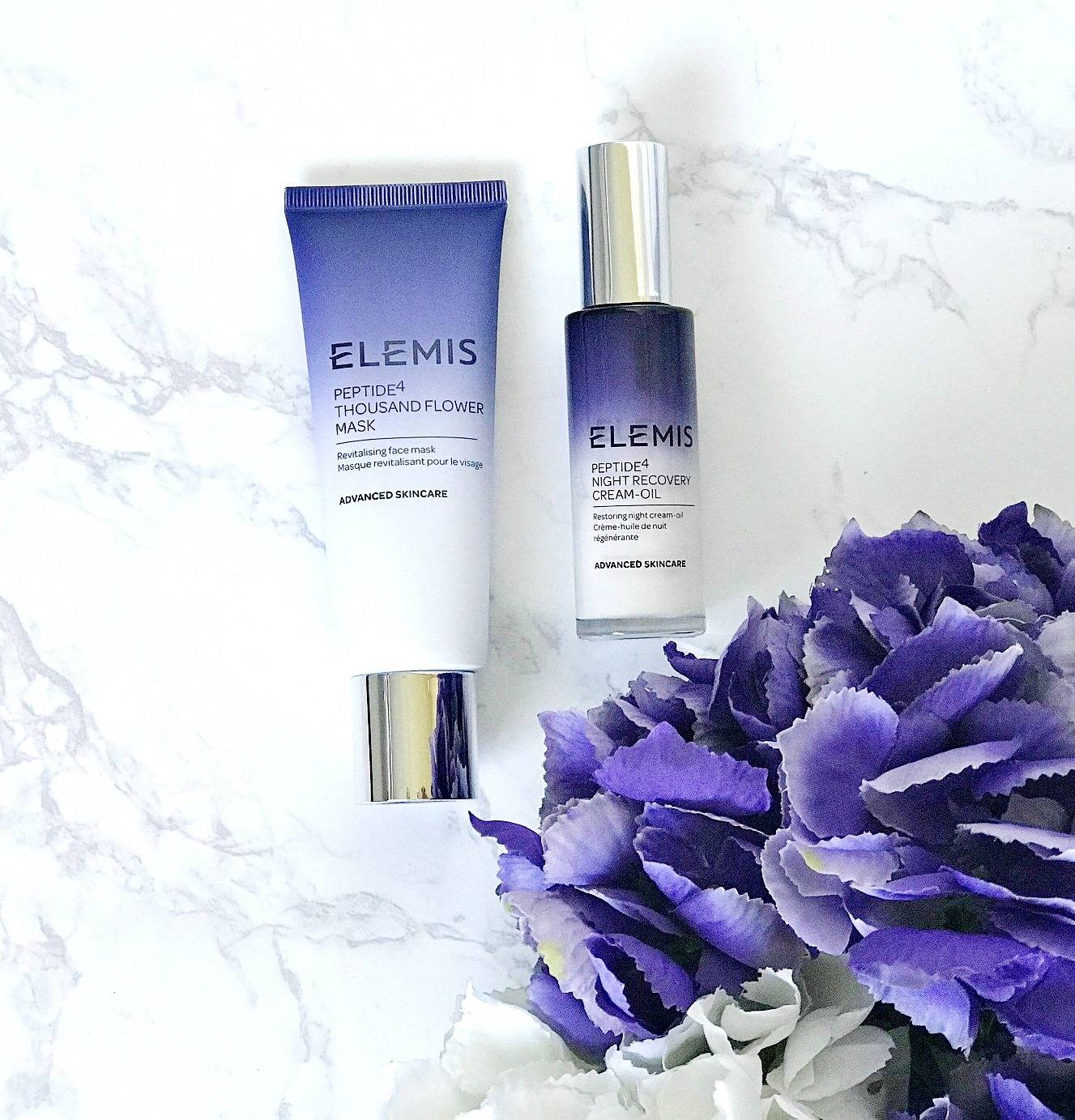 Elemis Peptide Thousand Flower Mask Review, Elemis Night Recovery Cream-Oil Review