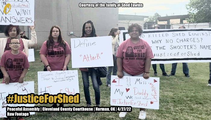 Shed Euwins Family & Friends Gather for Peaceful Assembly at Cleveland County Courthouse in Norman