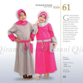 baju gamis anak qirani tana jilbab