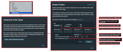 Bitfinex - Open Special Order - Scaled Orders
