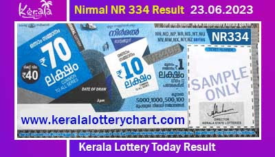 Kerala Lottery Nirmal NR 334 Result Today 23.06.2023